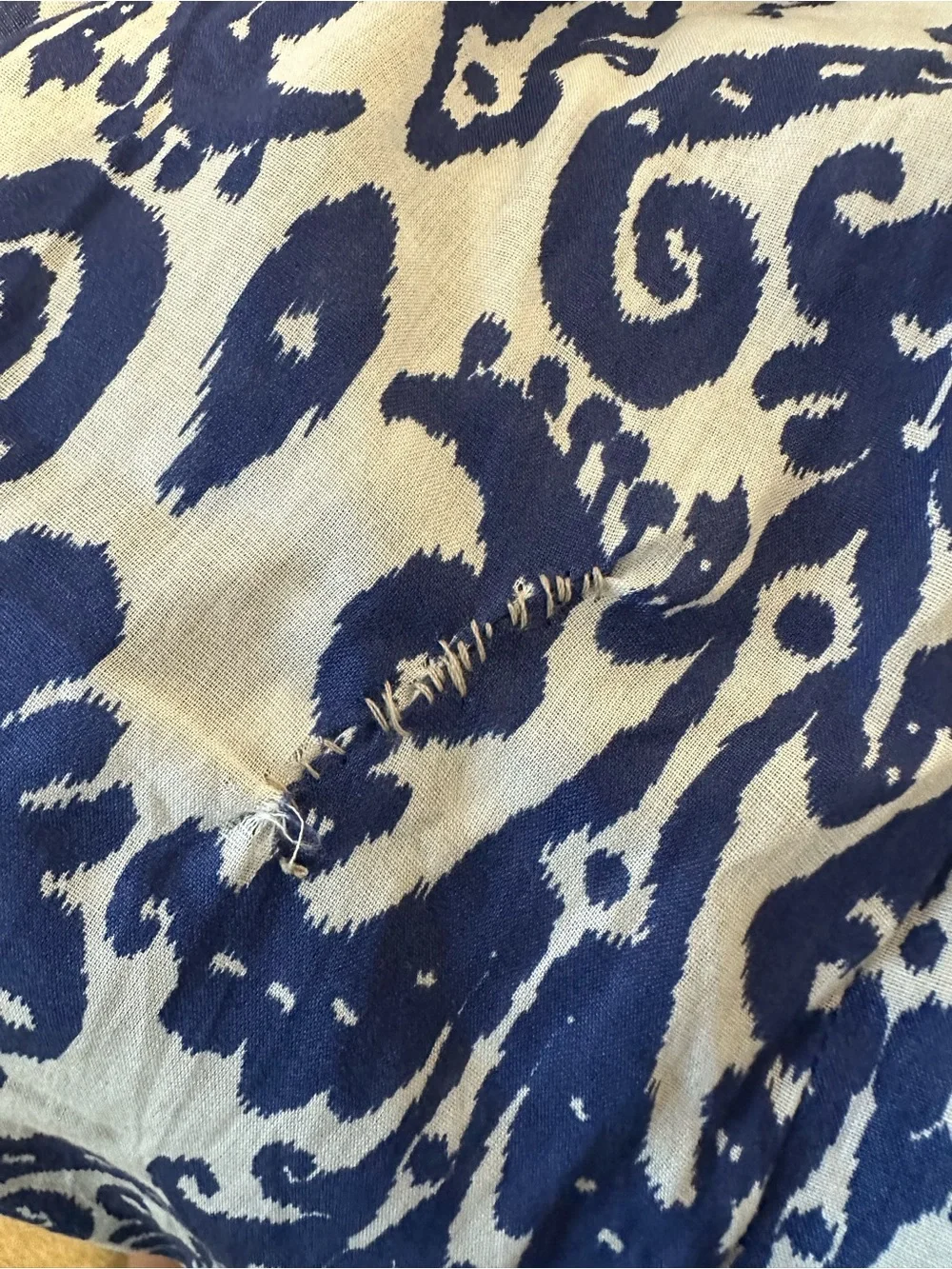 Blue & White Printed Two-Piece Set